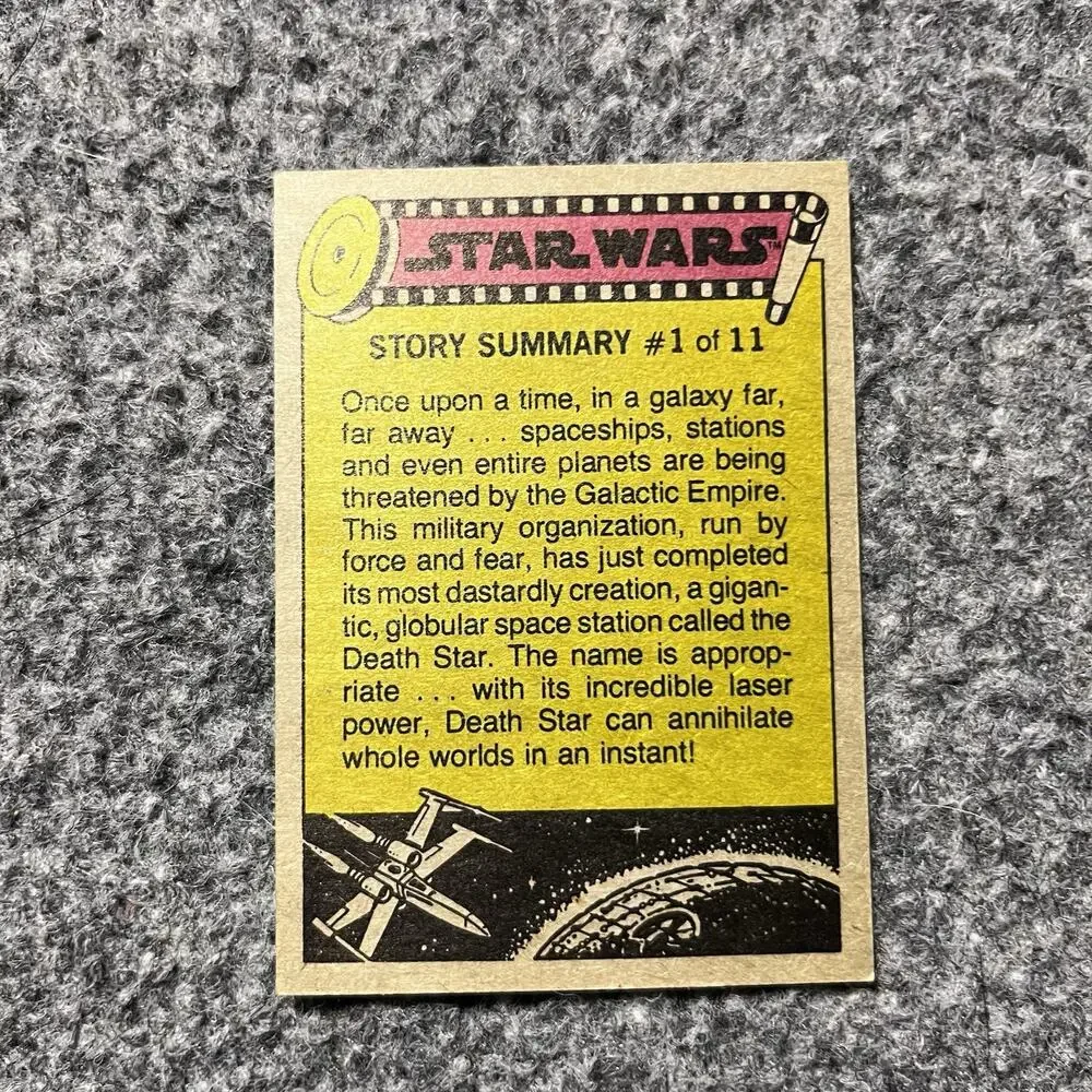Carrie Fisher and Mark Hamill 1977 Topps Star Wars Card TCG #65